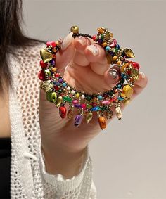 Chic Rainbow Woven Beading Tassel Charm BraceletMade of fine Woven Beading Tassel.Length: 20cm/7.8". Matches easily with daily hairstyle, dresses & Shirts Diy Shawl, Wearable Sculpture, Rainbow Braids, Daily Hairstyles, Beaded Jewels, Tassel Bracelet, Stylish Bracelet, Woven Bracelets, Beaded Material