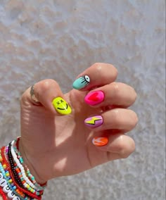 Cute Vibrant Nails, Nails Beach, Summer Nails Beach, Vibrant Nails