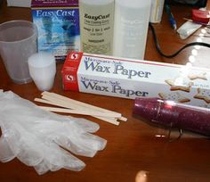 the contents of a disposable wax paper are displayed on a wooden table