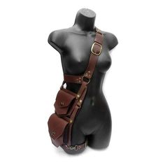 Pirate Cosplay, Burning Men, Holster Bag, Chocolate Leather, Waist Pouch, Estilo Punk, Pink Eyes, Orange Fashion, Womens Crossbody Bag