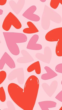 an image of hearts on a pink background