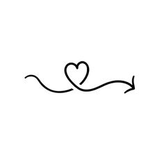 a heart with an arrow in the middle is drawn on a white background, as if it was for love