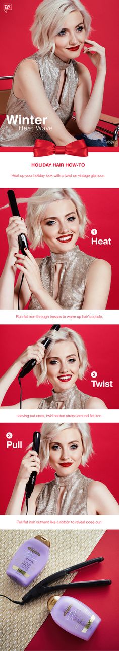 Long or short, all hair can wear the twisted wave. Pull smaller sections with tighter waves for a glamorous holiday ‘do. Makeover Hair, Makeup For Blondes, Life Change, Hair Makeover, Hair Color And Cut, Cute Hairstyles For Short Hair, Make Up Nails, Up Nails, Beautiful Long Hair