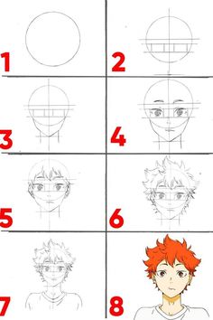 Easy Anime Tutorial, How To Make Anime Face Step By Step, Haikyuu Art Drawing, How To Draw Haikyuu Characters, How To Draw Anime Style Step By Step, Draw Anime Characters Step By Step, Learn Anime Drawing, Cute Anime Sketch Easy Step By Step, How Drawing Anime