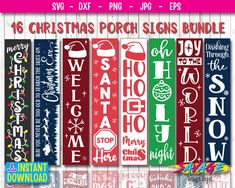 christmas porch signs bundle svg