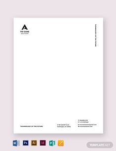 a white letterhead with black accents on the front and bottom, is shown in this image