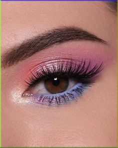 CLICK ON THE LINK TO BUY AFFORDABLE PALETTE TO CREATE THIS LOOK CREDIT: @kseniasevrikeeva Pastel Eye Makeup, Pastel Eyeshadow, Pink Eye Makeup, Cute Eye Makeup, Eye Makeup Techniques, Makeup For Hazel Eyes, Eye Makeup Pictures, Makijaż Smokey Eye