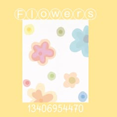 the flowers are in different colors and sizes on this wallpaper mural, which is also available for children's playrooms