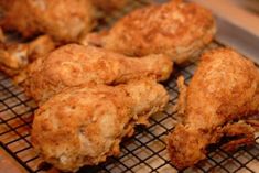 some fried food is cooling on a rack