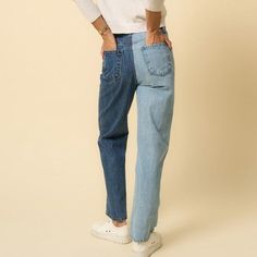 Embrace effortless style with our Crossover Straight Jeans, designed for those who love a blend of casual comfort and trend-forward fashion. Featuring a unique two-tone denim print, these jeans bring a fresh twist to your everyday wardrobe. The high-rise fit and straight silhouette provide a flattering, elongating effect, while the crossover design adds a distinctive embellishment. Finished with a classic button closure and a regular length, these jeans are perfect for adding a playful yet polis Denim Print, Beach Swimwear, Swimwear Girls, Everyday Wardrobe, Straight Jeans, Sweater Jacket, Set Dress, Vest Jacket, Crossover