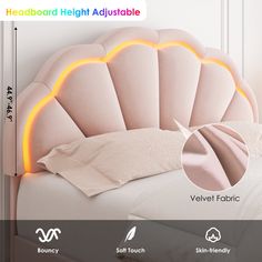 the headboard light is adjustable to allow you to sleep in bed