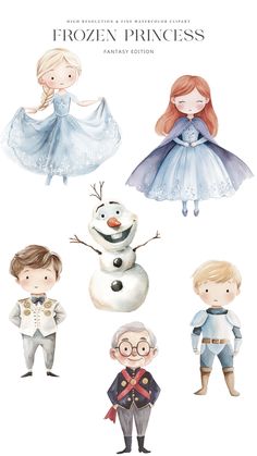 children's books about frozen princesses and their favorite characters are on the cover