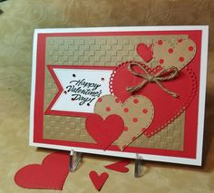 a close up of a card with hearts on it