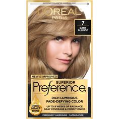 Preference’s Superior Fade-Defying Color & Shine system creates luminous, lit-from-within color, with natural-looking highs & lows, and beautiful gray coverage. With up to 8 weeks of fade-defying color, rich, long-lasting color shines from every strand and resists fading or turning brassy week after week. The kit also includes a color protective Color and Shine Conditioner formulated with Golden Camelina Oil, Anti-Oxidant Vitamin E and UV filter to help keep first day color vibrancy and silky, r Long Lasting Hair Color, Cool Blonde Hair Colour, Covering Gray Hair, At Home Hair Color, Cool Blonde Hair, Red To Blonde, Champagne Blonde, Medium Blonde, Cool Blonde