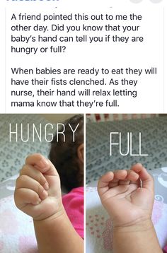 the baby's fingers are pointing at each other