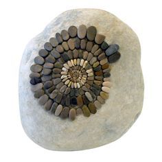 a rock with stones arranged in the center