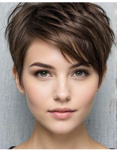 Fall Color On Short Hair, Hair Color Ideas Short Hair Pixie Cuts, Classy Pixie Haircut, Girls Pixie Haircut, Brunette Pixie Cut, Short Haircuts Ideas, Pixie Haircut Fine Hair, Pixie Haircut Ideas, Haircuts Ideas