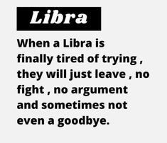 a black and white photo with the words libra written in bold font on it