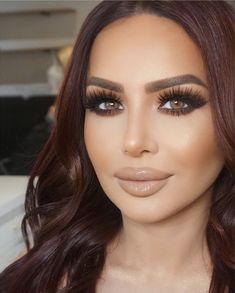 Sultry Makeup For Brown Eyes, Neutral Glam Makeup, Brown Hair With Highlights And Lowlights, Competition Makeup, Seductive Makeup, Makeup 2024, Work Makeup, Beautiful Eye Makeup