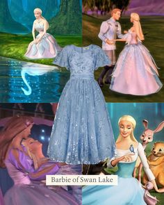 barbie and peter from disney's sleeping beauty as princesses in their gowns