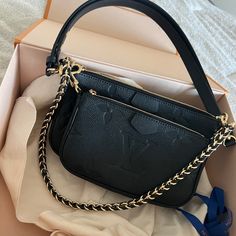 Monogram Empreinte Leather-Black. Excellent Condition! Comes With Receipt, Box And Dust Bag. Open To Offers. Louis Vuitton Multi Pochette, Bags Louis Vuitton, Louis Vuitton Bags, Louis Vuitton Bag, Dust Bag, Bag Lady, Louis Vuitton, Monogram, Leather