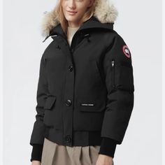 Women’s Black Canada Goose Chilliwack Bomber Barely Worn, Great Condition Size Small No Box Just Receipt Canada Goose Chilliwack, Canada Goose Jacket, Canada Goose Women, Coyote Fur, Canada Goose, Coats Jackets Women, Canada Goose Jackets, Coats For Women, Bomber Jacket