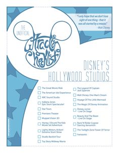 the official disney's hollywood studios poster