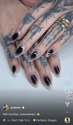 Silly Nails, Nail Board, Goth Nails, Minimal Nails, Almond Acrylic Nails, Nails Only