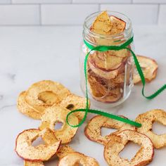 apple slices are tied up and ready to be eaten