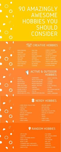 an orange, yellow and white poster with the words'90 amazingly awesome hoboes you should consider