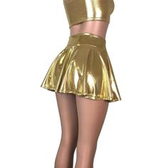 Stretch gold metallic mystique spandex high-waisted MINI skater skirt. The shimmery fabric shows a rainbow of colors in the light and swings and twirls with movement. The skirt length is 13" from top to bottom - but if you'd like it shorter, please say so in the comments. Flow Fest, Mini Circle Skirt, Beach Maxi Skirt, Gold Mini Skirt, Shimmery Fabric, Butterfly Skirt, Long Floral Skirt, Y2k Mini Skirt, White Tennis Skirt