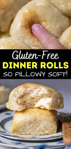 the gluten - free dinner rolls are so easy to make and they're delicious