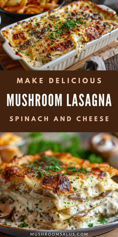 Whip up a comforting Mushroom Lasagna with Grape Tomatoes! ayers of flavor and creamy goodness make this a must-try dish. Perfect for any occasion! White Eggplant Lasagna, Wild Mushroom Lasagna, Portabella Mushroom Lasagna, Creamy Mushroom Lasagna, Mushroom Lasagne Recipes, Vegetables Lasagna Recipe, Learning To Cook Recipes, Italian Dinner Sides, Sicilian Lasagna Recipe