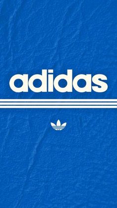 the adidas logo on a blue background