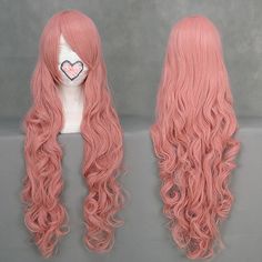 Vocaloid pink long curly hair cosplay anime wig,90cm Synthetic real hair.free shipping-in Cosplay Wigs from Beauty & Health on Aliexpress.com Curly Hair Cosplay, Vocaloid Luka, Pink Wig, Real Hair, Perfect Pink, Costume Makeup