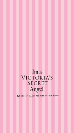 a pink striped wallpaper with the words victoria's secret angel