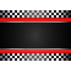 a black and red background with checkered lines