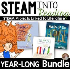 the steam - into reading year long bundle includes books and activities