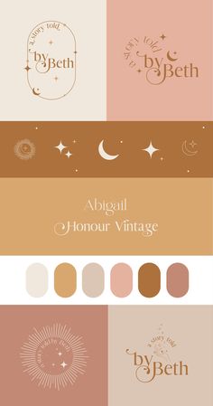 Modern and whimsical branding design by the Wonderbrand Modern Boho Colour Palette, Whimsical Brand Identity, Feminine Pattern Design, Trendy Logo Design Branding, Brand Pattern Inspiration, Graphic Branding Design, Branding Kit Logo Design, Branding Design Photography, Dreamy Logo Design