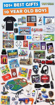 an advertisement for toys and games on the front cover of a magazine with lots of different items