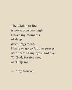 a quote from billy graham about the christian life