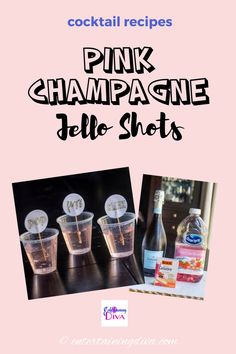 Pretty Pink Champagne Jello Shots Champagne Jello Shots, Jello Shots Recipe, Blue Jello, Champagne Birthday, Jello Shot Recipes, Jello Shot