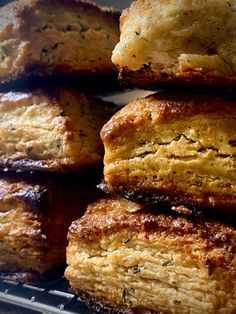 a pile of food sitting on top of a cooling rack