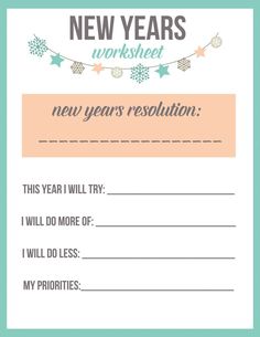 the new year's resolution card is shown