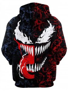 Venom Hoodie, Hoodies Ideas, Venom Face, Wolf Hoodie, Marvel Hoodies, Hype Clothing, Marvel Venom