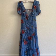 Size Xl #Fairycore #Coquette #Lanadelrey #Cottagecore #70s #Freepeople #Boho #Beach Blue Fairy Dress, Cottagecore 70s, Fairycore Coquette, Hippie Dress, Blue Fairy, Fairy Dress, Boho Beach, Fairy Core, Free People Dress