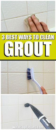 three different ways to clean grout in the bathroom