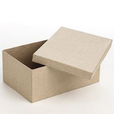 an open box sitting on top of a white table