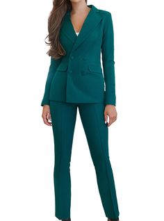 Special discounted offer for BLAZER ONLY  DETAILS - blazer length measured along the back is 27 1/2 inches or 70 cm - sleeve length is 25 inches or 64 cm MATERIAL Premium quality suiting FABRIC, which consists of viscose, polyester and elastane Professional Fitted Long Sleeve Pantsuit, Fitted Double-breasted Formal Pantsuit, Formal Fitted Double-breasted Pantsuit, Office Wear Fitted Double-breasted Blazer, Fitted Double-breasted Pantsuit For Formal Occasions, Fitted Double-breasted Office Suits, Double-breasted Green Blazer For Office, Green Double-breasted Blazer For Office, Green Double-breasted Office Blazer