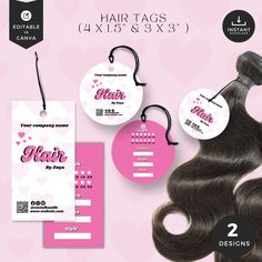 the package includes two bundles of virgin hair and three tags for each piece of hair